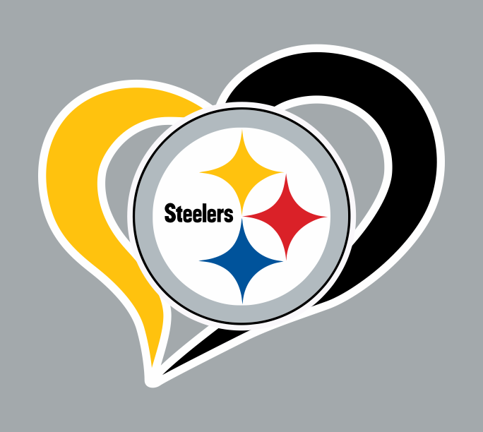 PittsburghSteelers Heart Logo iron on paper